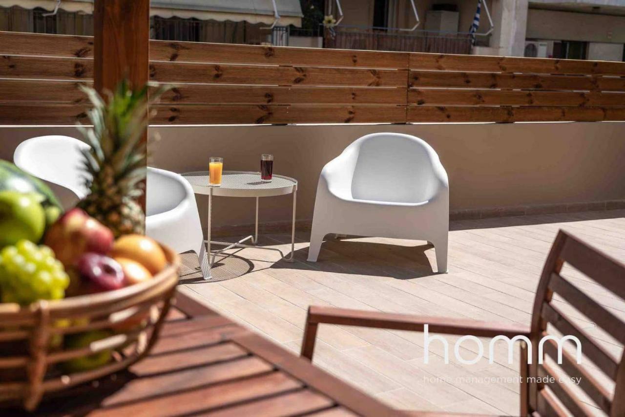 Nemeseos 1St Floor Homm Apartment With Roof Garden And Wading Pool Афины Экстерьер фото